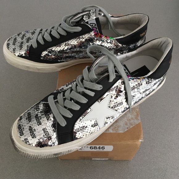 Golden Goose May Flip Sequin Sneaker sz 41 NIB - Picture 1 of 7